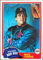 Mike Torrez Signed 1981 Topps Baseball Card - Boston Red Sox