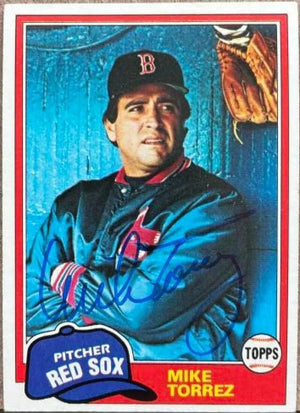 Mike Torrez Signed 1981 Topps Baseball Card - Boston Red Sox