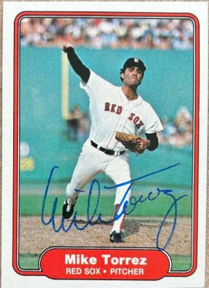 Mike Torrez Signed 1982 Fleer Baseball Card - Boston Red Sox
