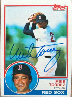 Mike Torrez Signed 1983 Topps Baseball Card - Boston Red Sox