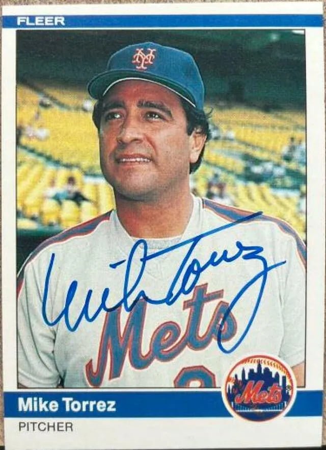 Mike Torrez Signed 1984 Fleer Baseball Card - New York Mets