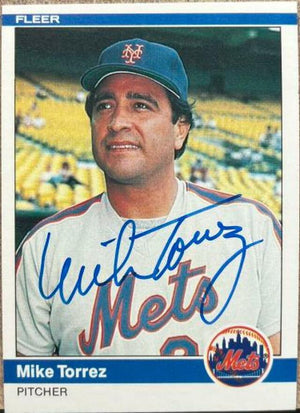 Mike Torrez Signed 1984 Fleer Baseball Card - New York Mets - PastPros