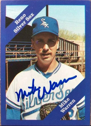 Mike Warren Signed 1989 Cal League Baseball Card