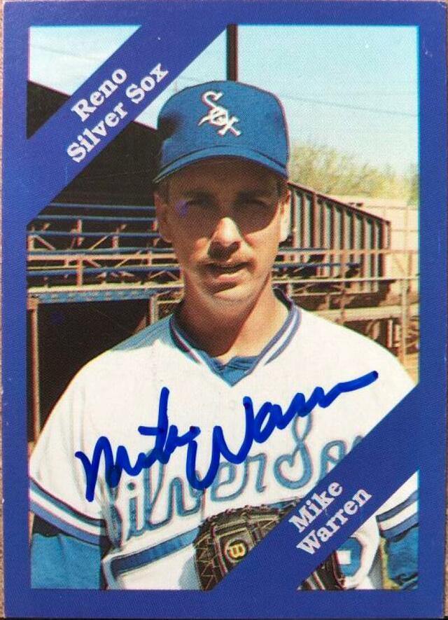 Mike Warren Signed 1989 Cal League Baseball Card - PastPros