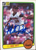 Mike Witt Signed 1983 Donruss Baseball Card - California Angels