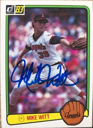 Mike Witt Signed 1983 Donruss Baseball Card - California Angels