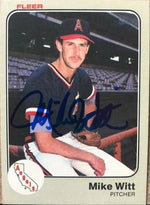 Mike Witt Signed 1983 Fleer Baseball Card - California Angels