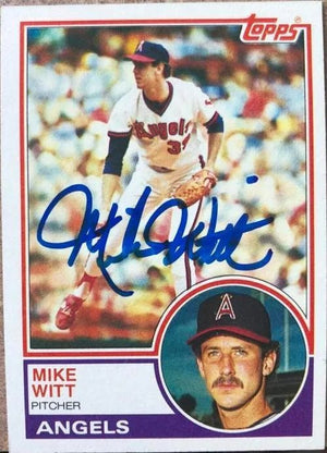 Mike Witt Signed 1983 Topps Baseball Card - California Angels