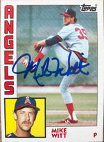 Mike Witt Signed 1984 Topps Baseball Card - California Angels - Perfect Game Inscription