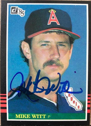 Mike Witt Signed 1985 Donruss Baseball Card - California Angels - PastPros