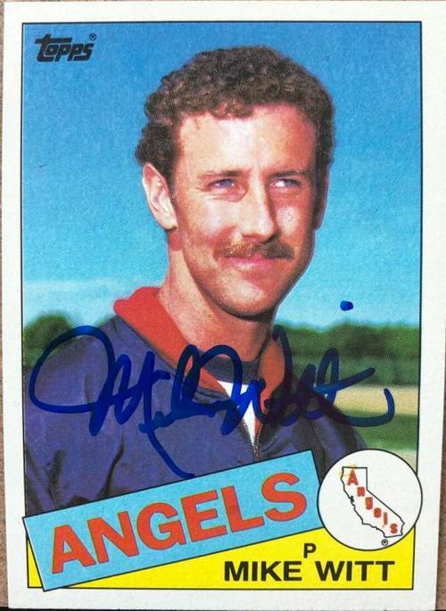 Mike Witt Signed 1985 Topps Baseball Card - California Angels - PastPros
