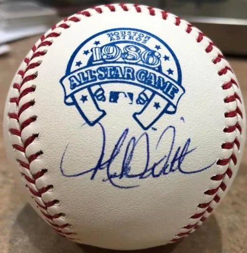 Mike Witt Signed 1986 All-Star Baseball - California Angels