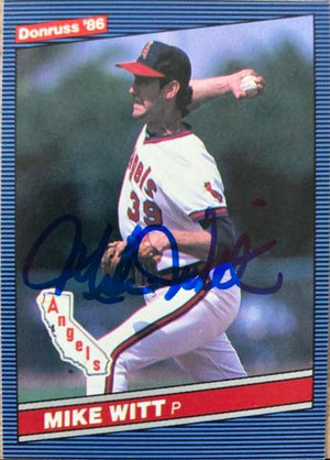 Mike Witt Signed 1986 Donruss Baseball Card - California Angels - PastPros