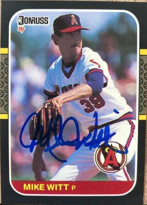 Mike Witt Signed 1987 Donruss Baseball Card - California Angels