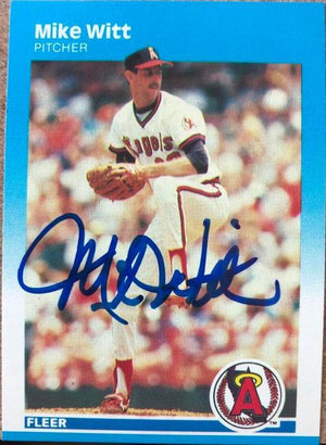 Mike Witt Signed 1987 Fleer Baseball Card - California Angels - PastPros