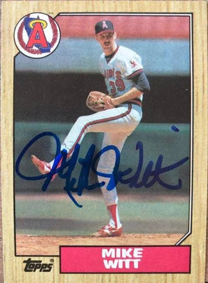 Mike Witt Signed 1987 Topps Baseball Card - California Angels
