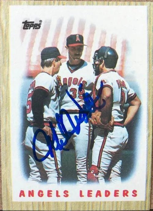 Mike Witt Signed 1987 Topps Baseball Card - California Angels Leaders