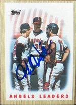 Mike Witt Signed 1987 Topps Baseball Card - California Angels Leaders - PastPros
