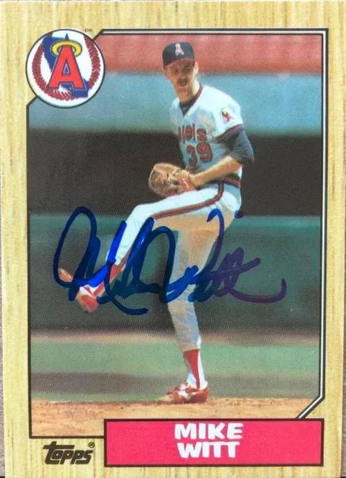 Mike Witt Signed 1987 Topps Tiffany Baseball Card - California Angels