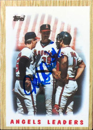 Mike Witt Signed 1987 Topps Tiffany Baseball Card - California Angels Leaders - PastPros