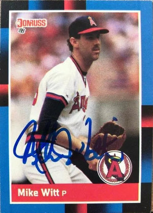 Mike Witt Signed 1988 Donruss Baseball Card - California Angels