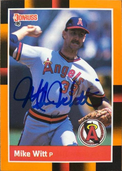 Mike Witt Signed 1988 Donruss Baseball's Best Baseball Card - California Angels - PastPros