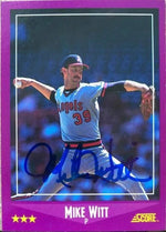 Mike Witt Signed 1988 Score Baseball Card - California Angels