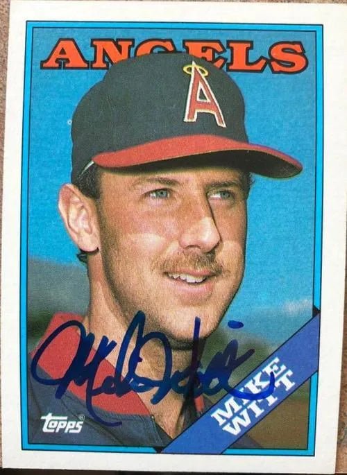 Mike Witt Signed 1988 Topps Baseball Card - California Angels