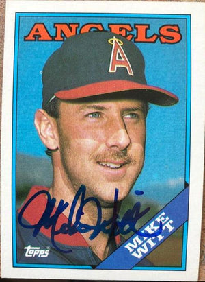 Mike Witt Signed 1988 Topps Baseball Card - California Angels - PastPros