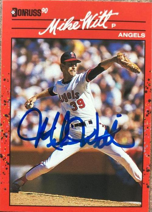Mike Witt Signed 1990 Donruss Baseball Card - California Angels - PastPros