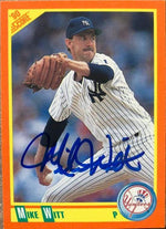 Mike Witt Signed 1990 Score Baseball Card - New York Yankees - PastPros