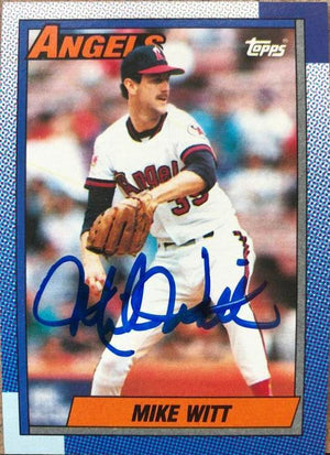 Mike Witt Signed 1990 Topps Baseball Card - California Angels - PastPros