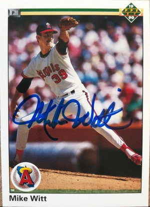 Mike Witt Signed 1990 Upper Deck Baseball Card - California Angels - PastPros