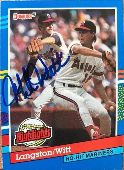Mike Witt Signed 1991 Donruss Baseball Card - California Angels - Bonus