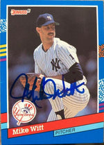 Mike Witt Signed 1991 Donruss Baseball Card - New York Yankees - PastPros