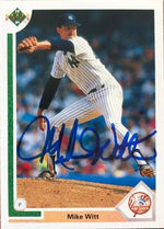 Mike Witt Signed 1991 Upper Deck Baseball Card - New York Yankees