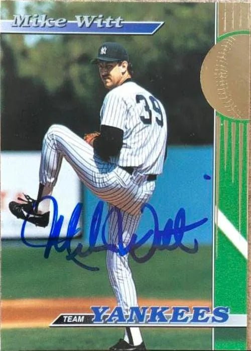 Mike Witt Signed 1993 Stadium Club Baseball Card - New York Yankees