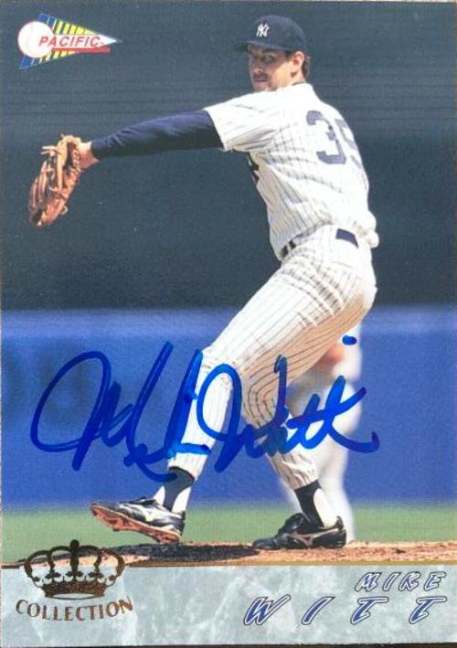 Mike Witt Signed 1994 Pacific Crown Baseball Card - New York Yankees - PastPros