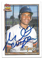 Milt Cuyler Signed 1991 Topps Baseball Card - Detroit Tigers