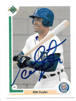 Milt Cuyler Signed 1991 Upper Deck Baseball Card - Detroit Tigers - PastPros