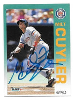Milt Cuyler Signed 1992 Fleer Baseball Card - Detroit Tigers