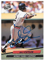 Milt Cuyler Signed 1992 Fleer Ultra Baseball Card - Detroit Tigers - PastPros