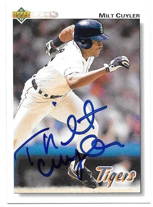 Milt Cuyler Signed 1992 Upper Deck Baseball Card - Detroit Tigers