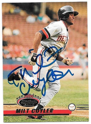 Milt Cuyler Signed 1993 Stadium Club Baseball Card - Detroit Tigers - PastPros