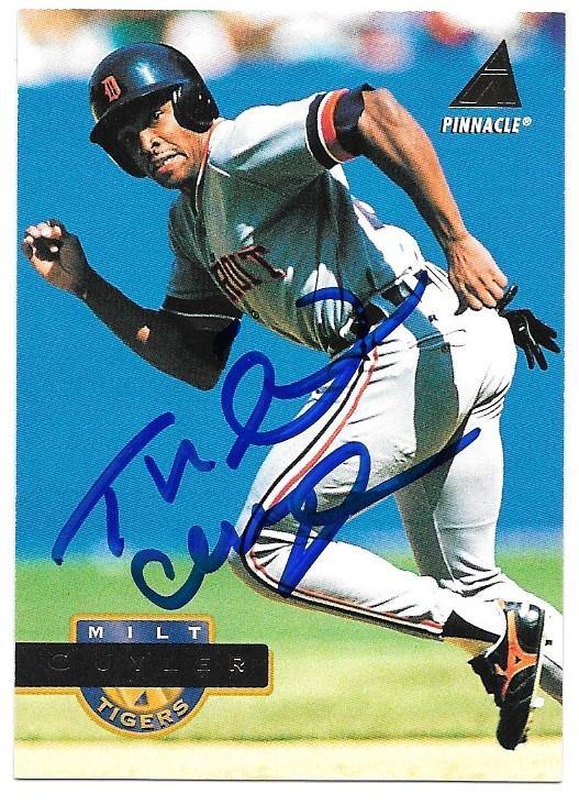 Milt Cuyler Signed 1994 Pinnacle Baseball Card - Detroit Tigers - PastPros