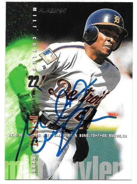 Milt Cuyler Signed 1995 Fleer Baseball Card - Detroit Tigers