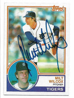 Milt Wilcox Signed 1983 Topps Baseball Card - Detroit Tigers