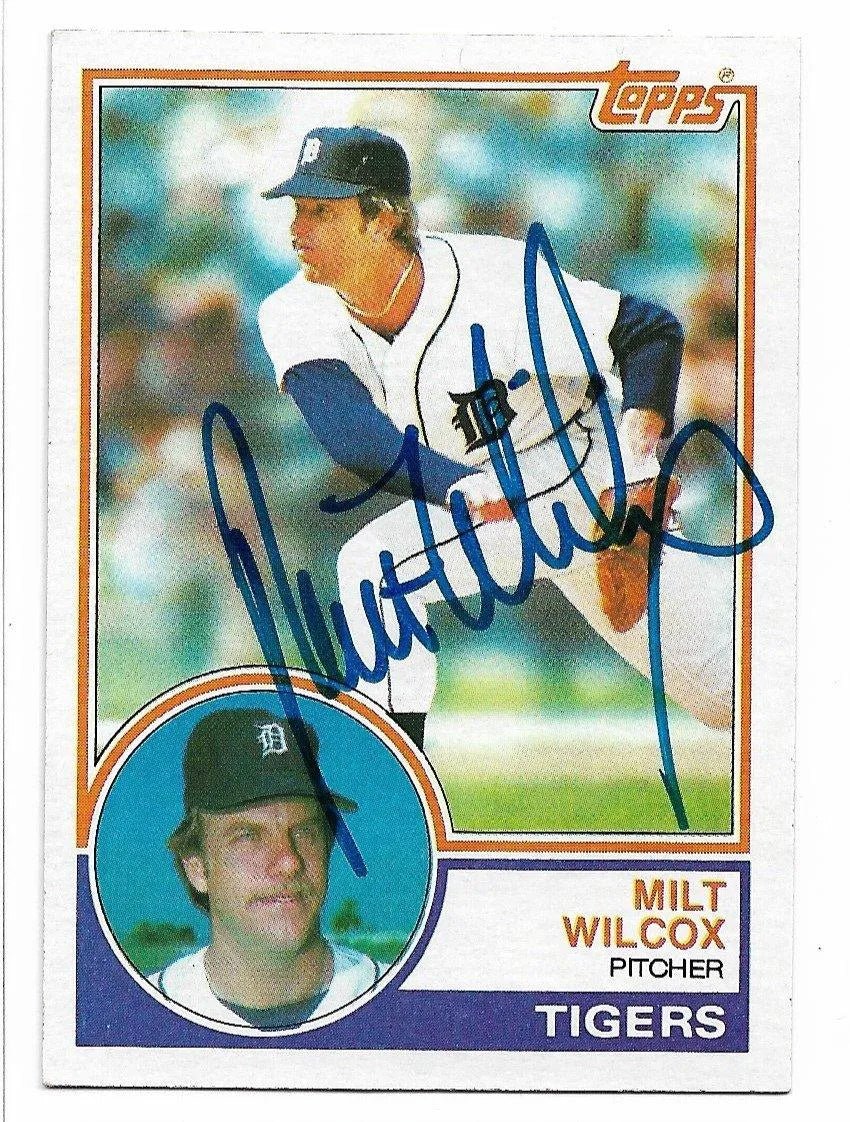 Milt Wilcox Signed 1983 Topps Baseball Card - Detroit Tigers