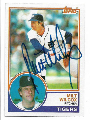 Milt Wilcox Signed 1983 Topps Baseball Card - Detroit Tigers - PastPros