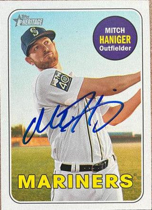Mitch Haniger Signed 2018 Topps Heritage Baseball Card - Seattle Mariners - PastPros